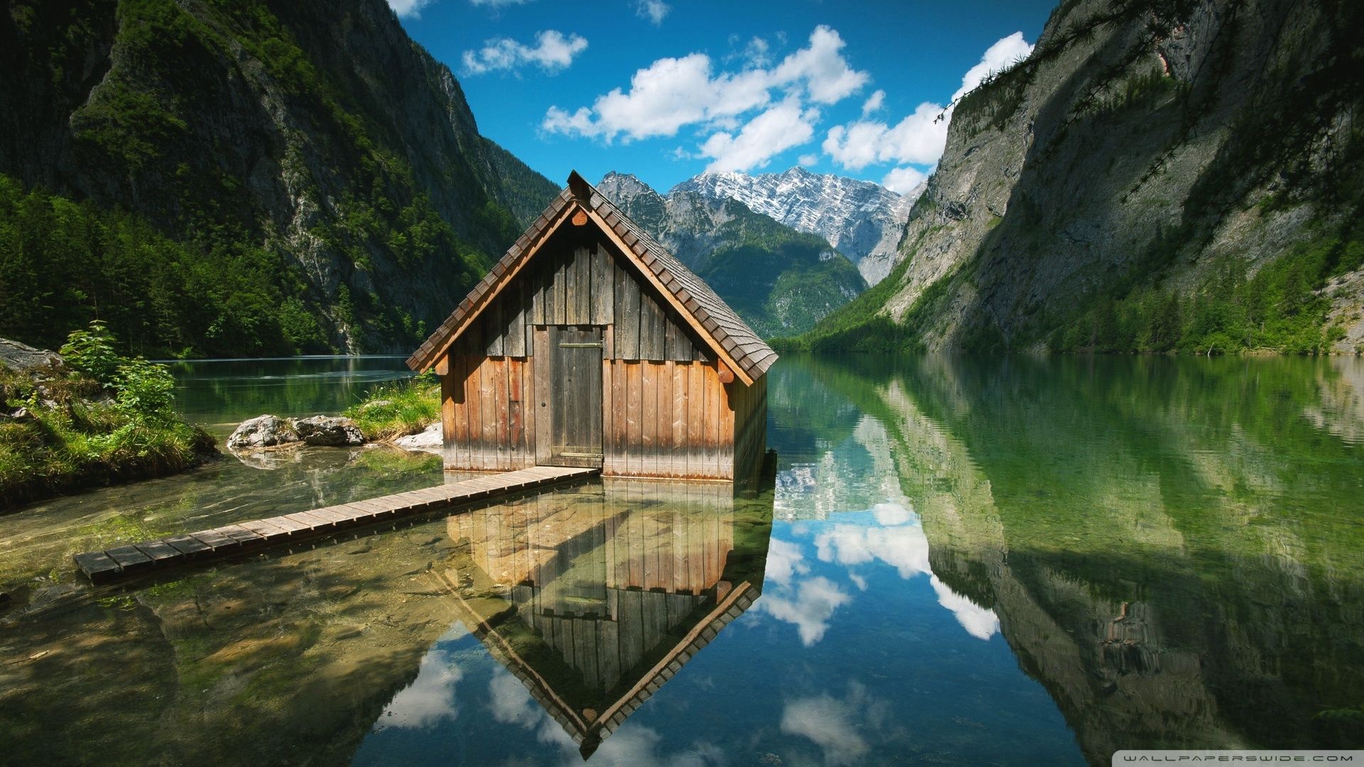 Lake with house